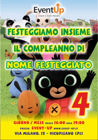 Biglietti di invito eventup invito bing