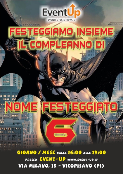 Biglietti di invito eventup invito batman