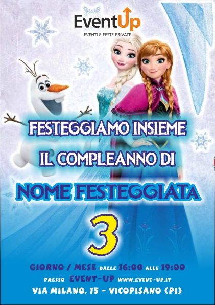 Biglietti di invito eventup invito frozen