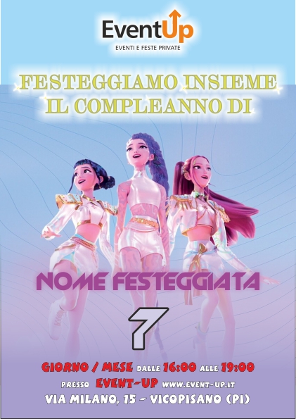 Biglietti di invito eventup invito huntrix