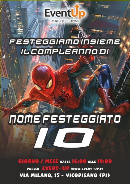 Biglietti di invito eventup invito spiderman